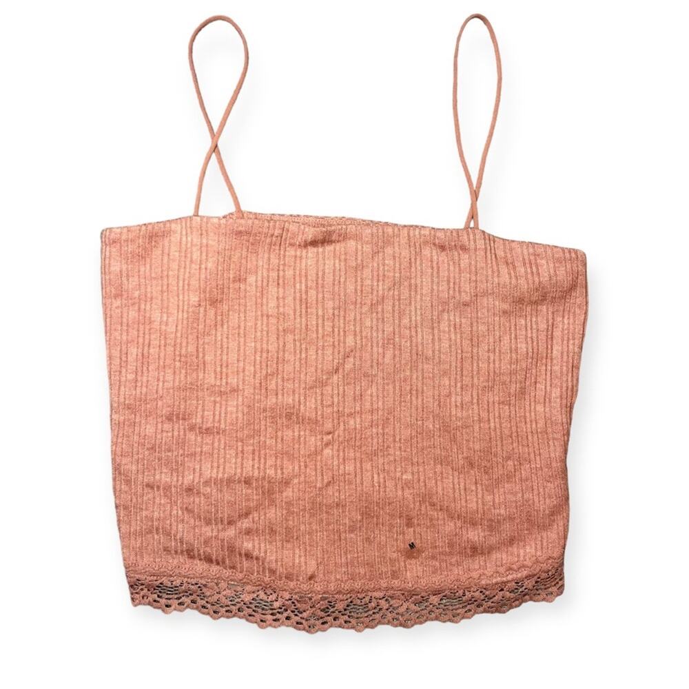 NWT Aeropostale Pink Seriously Soft Cropped Bungee Cami‎ Tank Top Size Medium